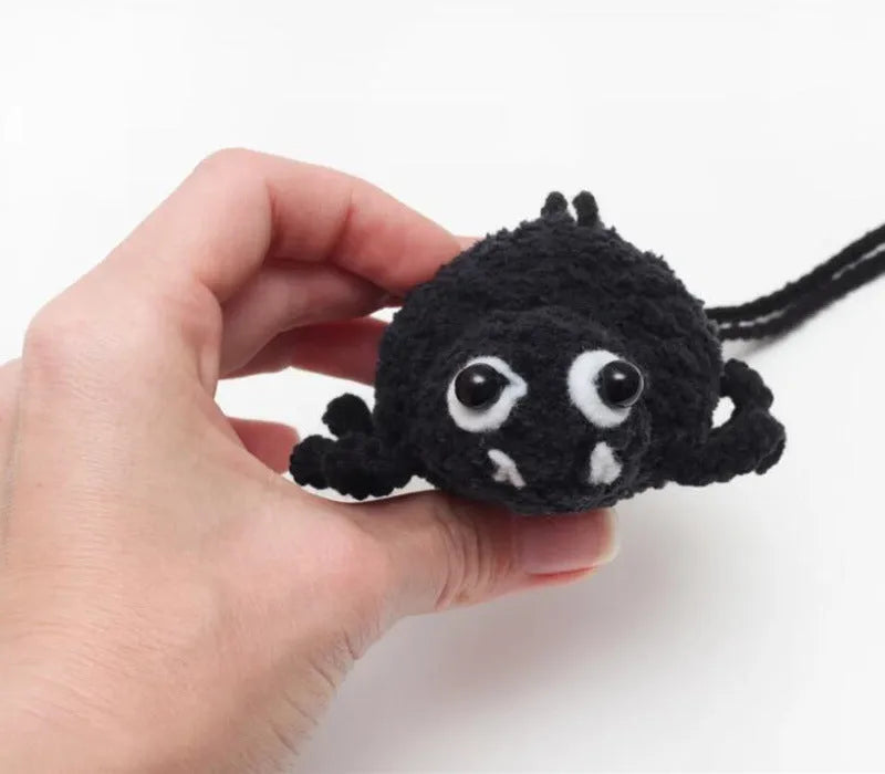 Plush hand-woven cartoon automobile hanging ornament for rear-view mirror decoration