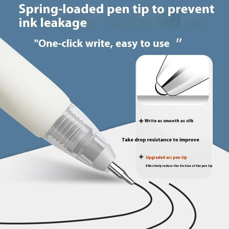 Pack of 10 quick-drying gel pen refills in black, red, blue, and ink blue colours