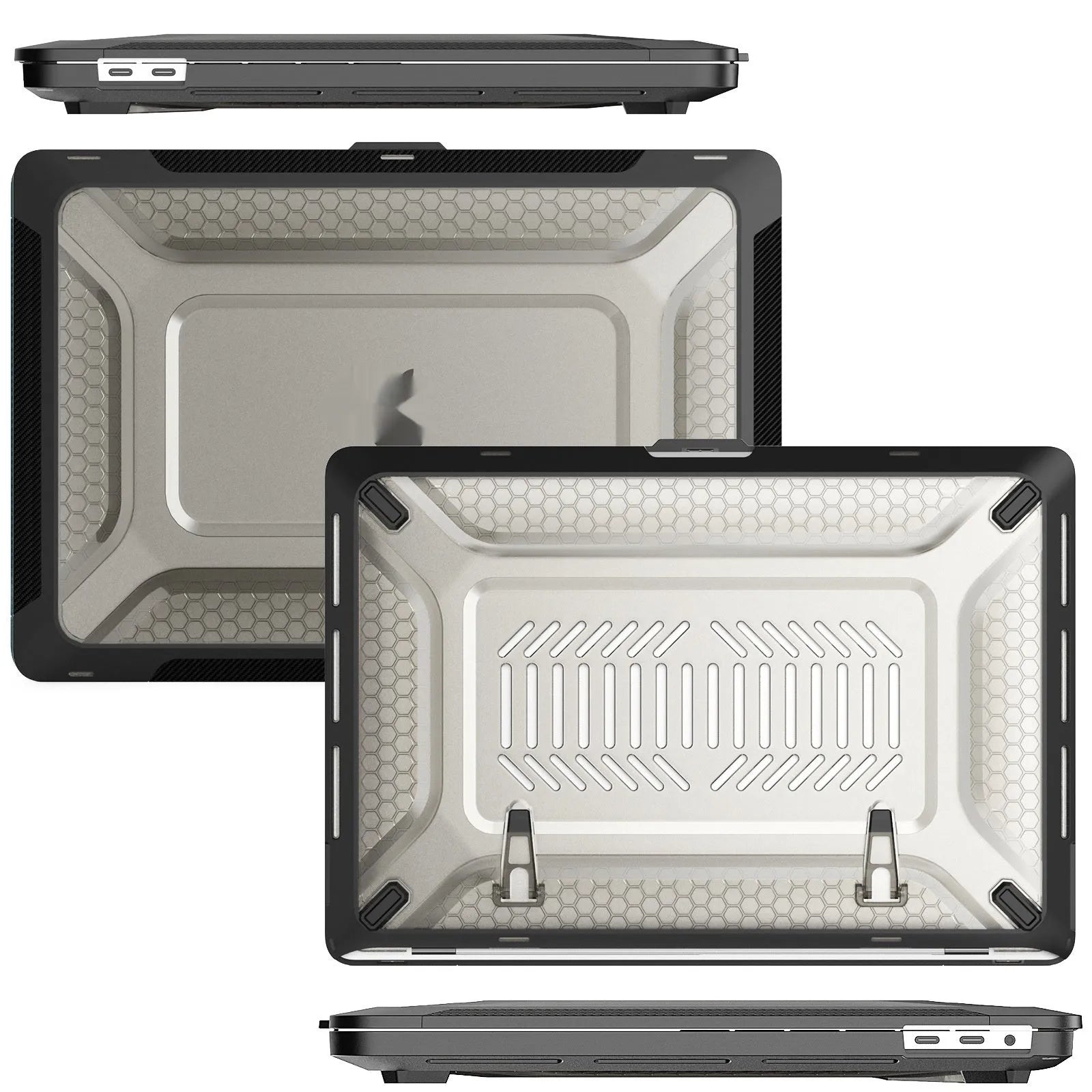 MacBook protective case shell in four colour options for Air and Pro laptop models