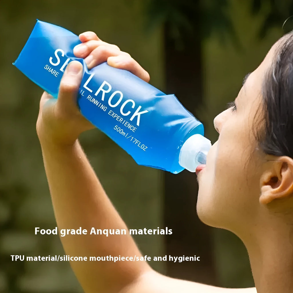 Plastic portable straw with suction tube for mountain climbing and biking hydration