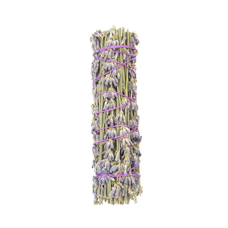 Natural dried flower aromatherapy stick with lavender scent measuring 4 inches