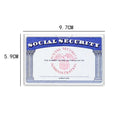 Clear PVC social security card holder measuring 9.7 by 5.9 centimetres with urban simplicity design