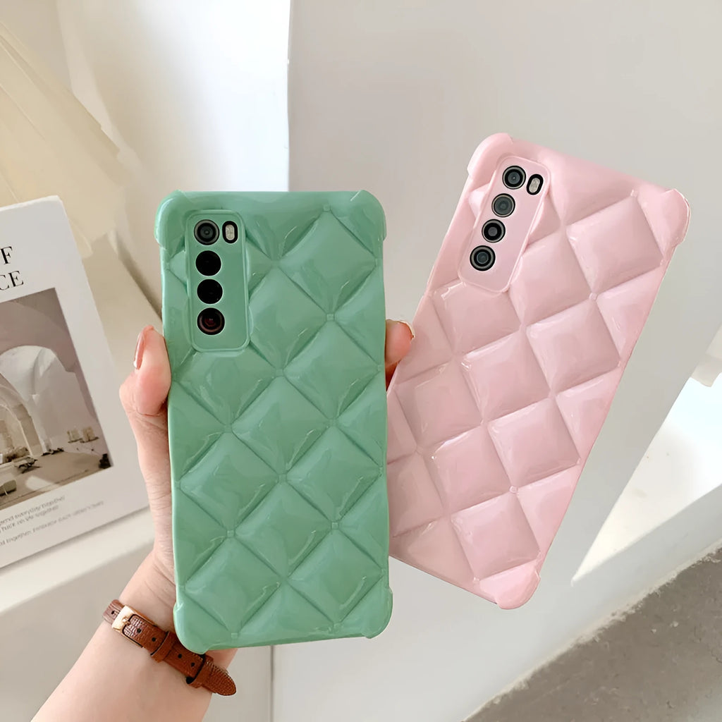 Silicone Huawei phone case in solid colour showing back cover design