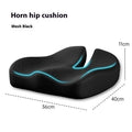 Memory foam office chair cushion shown in light grey colour with dimensions 36x40x11cm