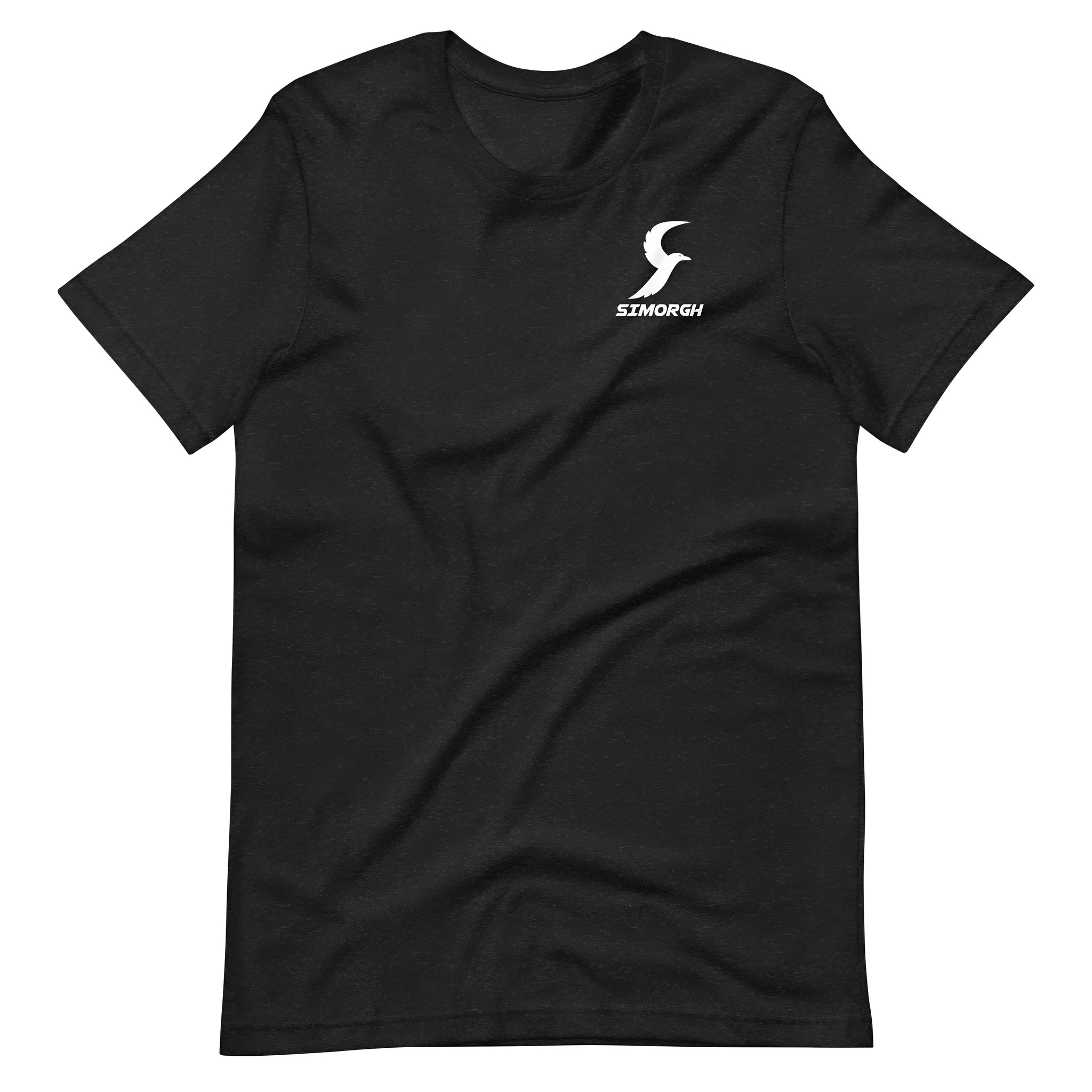 Black loose fit cotton short sleeve t-shirt with round neck for men and women