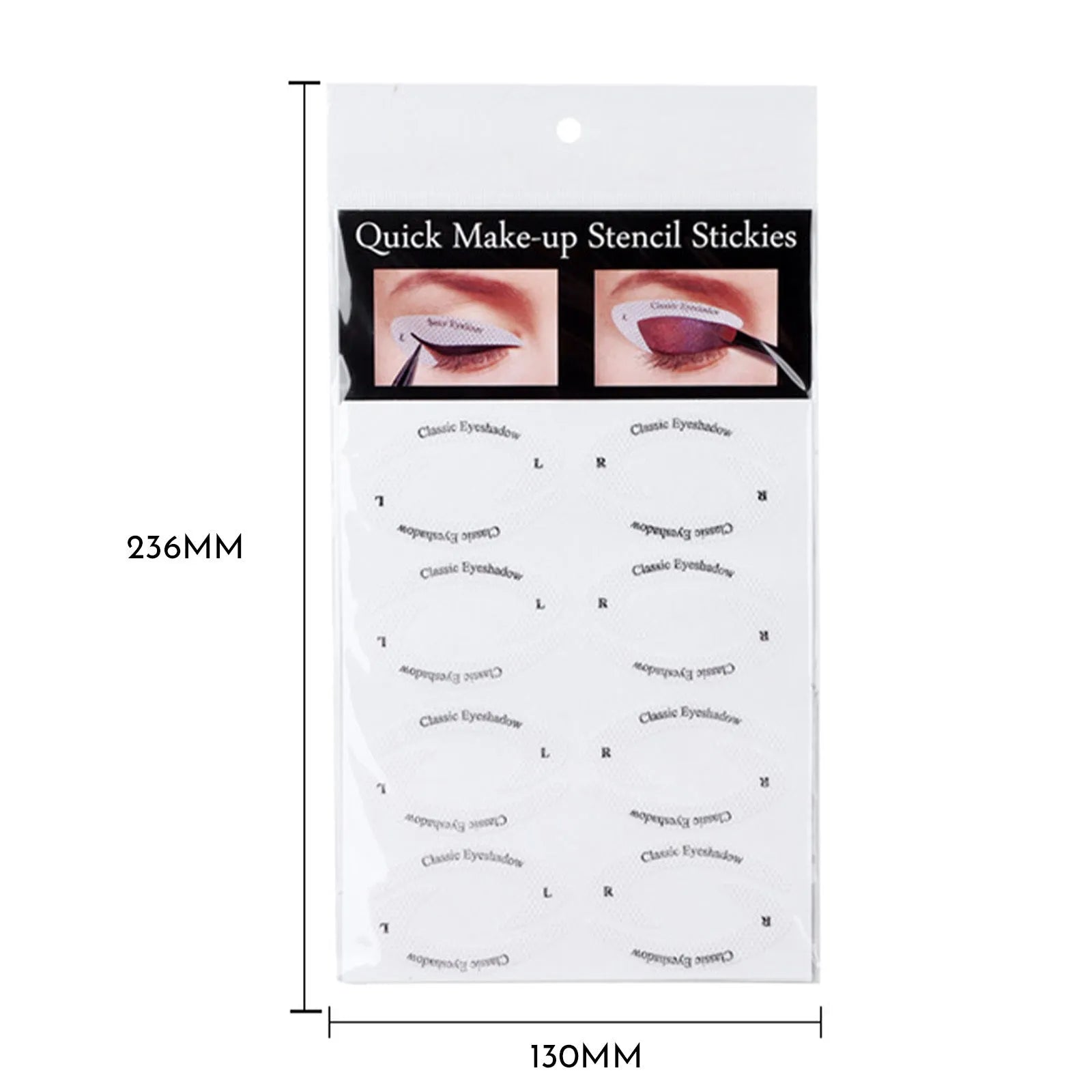 Set of 4 reusable flexible eyeliner sticker templates for eye makeup application