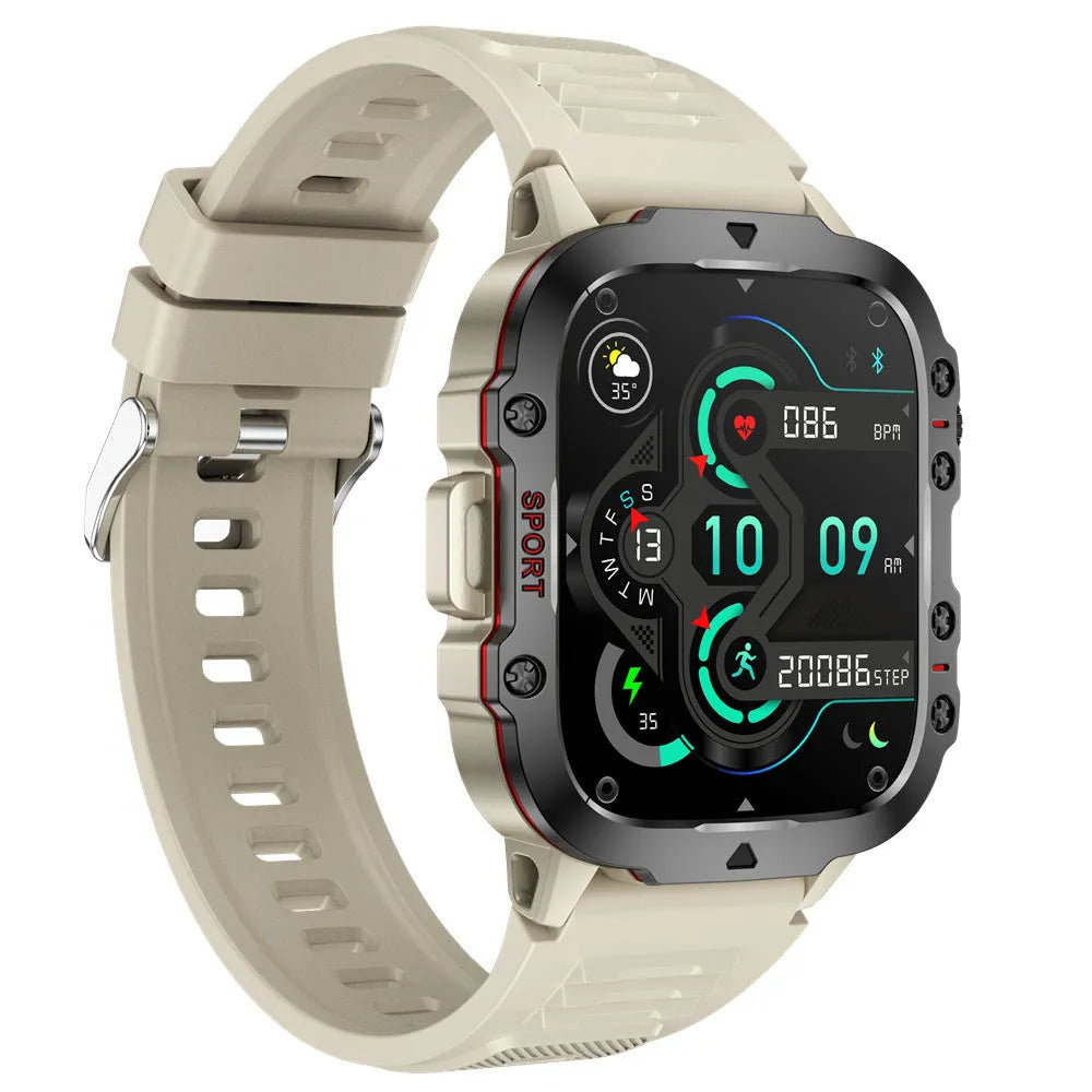 QX11 Smart Bluetooth Watch with TFT touch screen showing fitness tracking functions