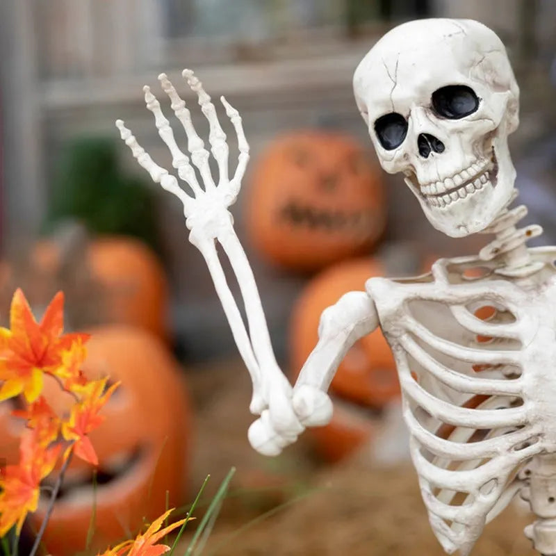 90cm movable joint plastic Halloween skeleton model in standing position