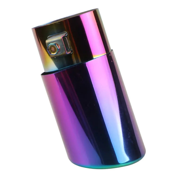 Stainless steel car exhaust tail pipe in straight and curved shapes with baked blue, silver, colourful finishes