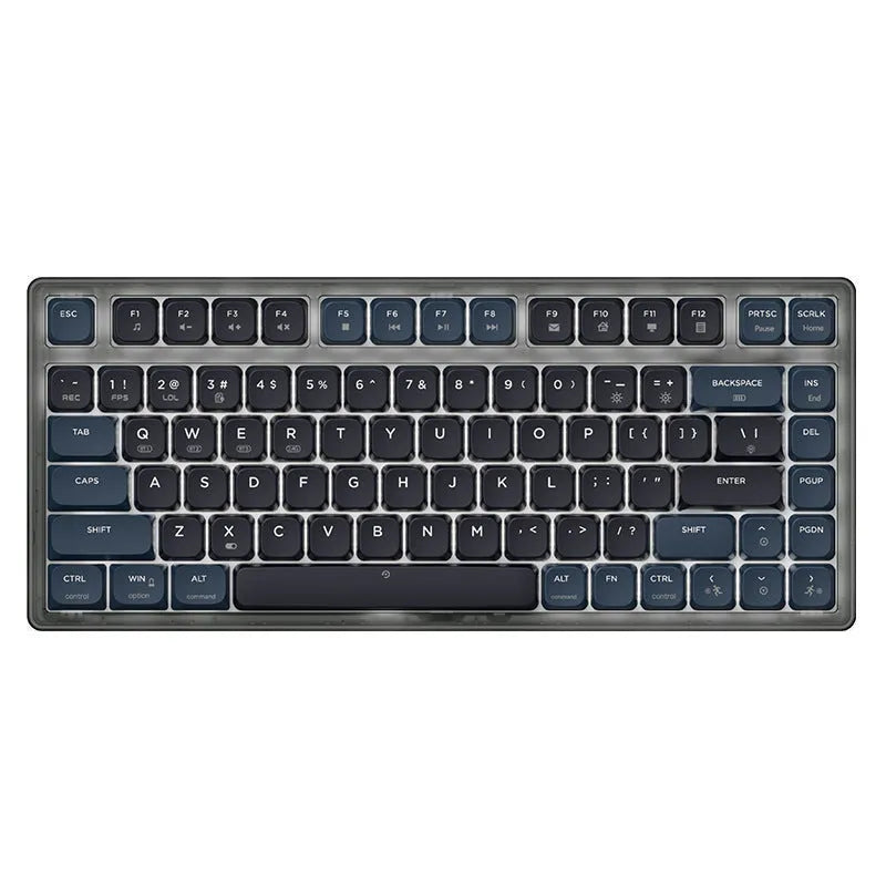 Ajazz AK832PRO three-mode mechanical keyboard in green colour with RGB backlighting