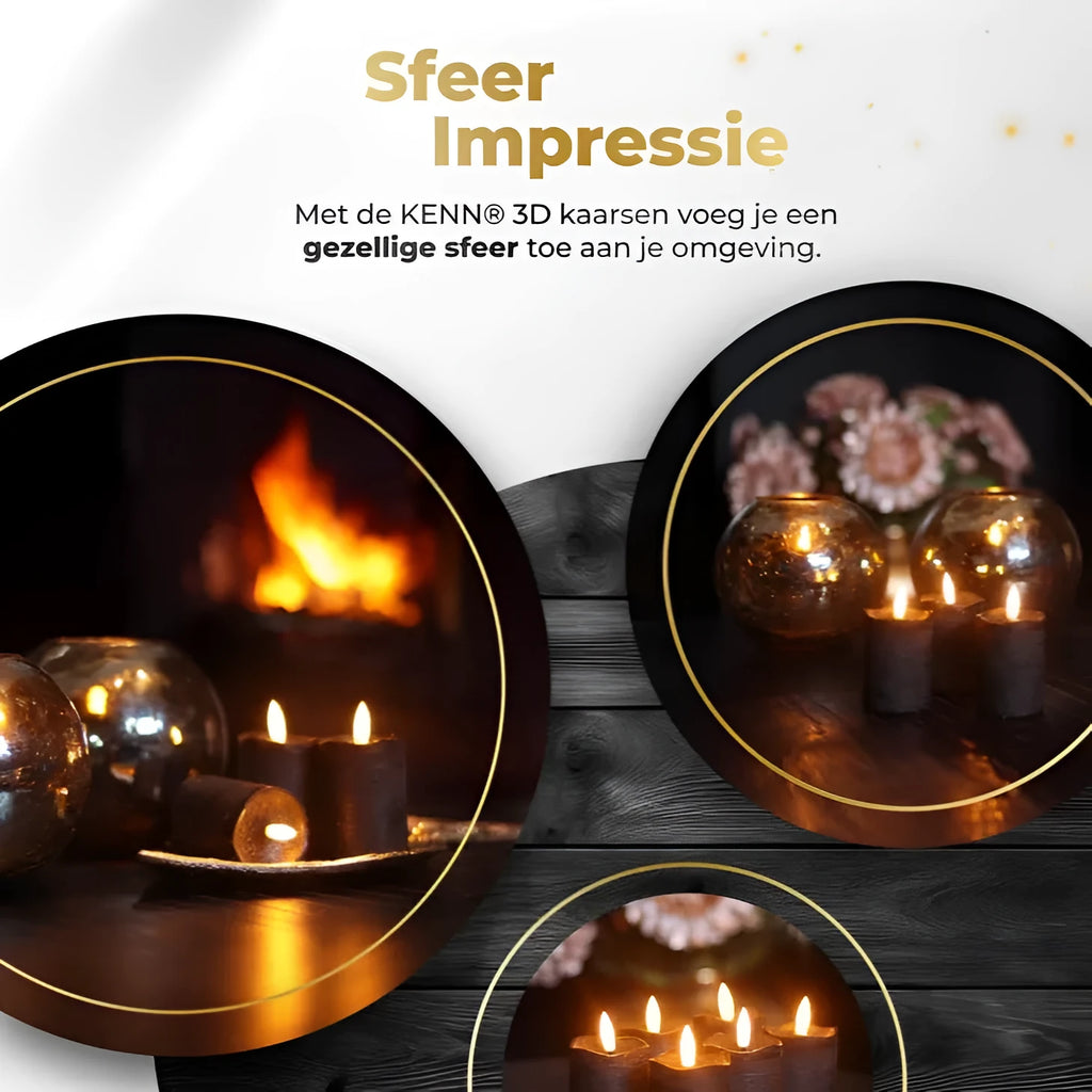 Black LED pillar candle with flickering flame effect measuring 5cm wide by 7cm tall