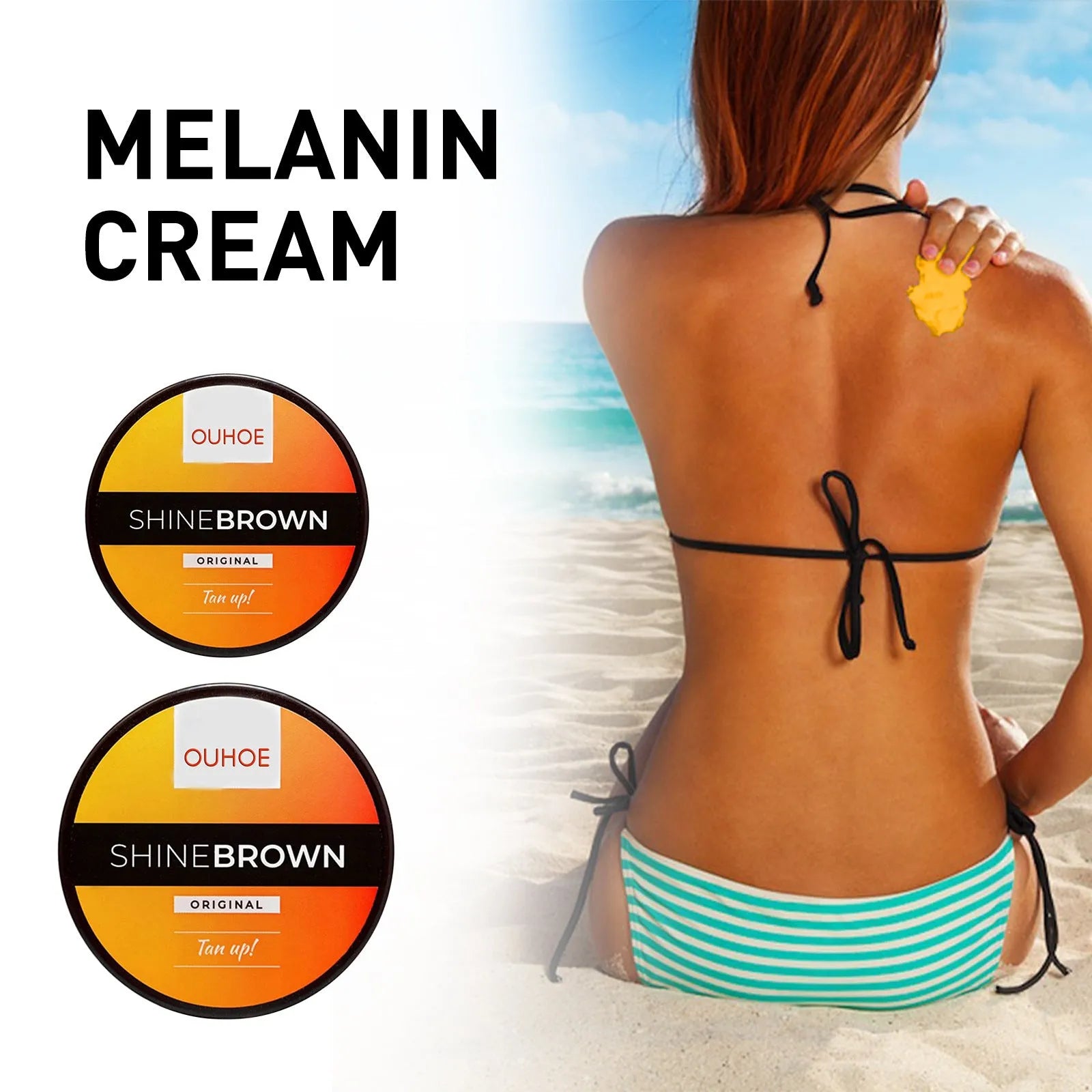 Tanning cream and aloe vera after sun gel set in 50g and 100g sizes