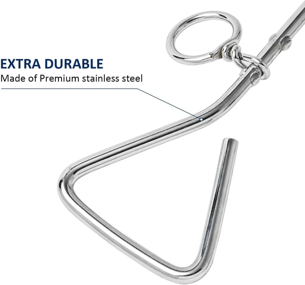 Spiral dog tie out stake anchor with rust-resistant steel construction measuring 40cm length