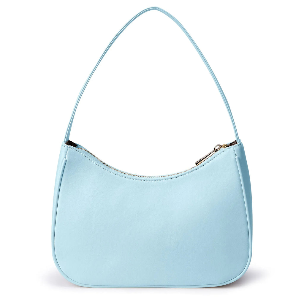 Retro style waterproof PU shoulder bag in multiple colour options including apricot and glitter