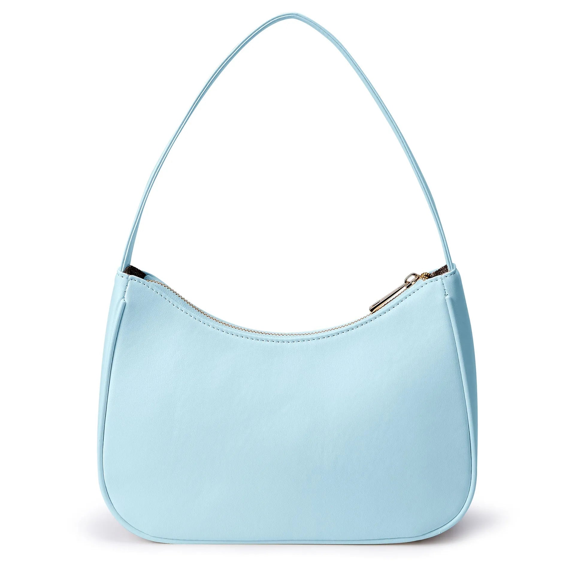 Retro style waterproof PU shoulder bag in multiple colour options including apricot and glitter