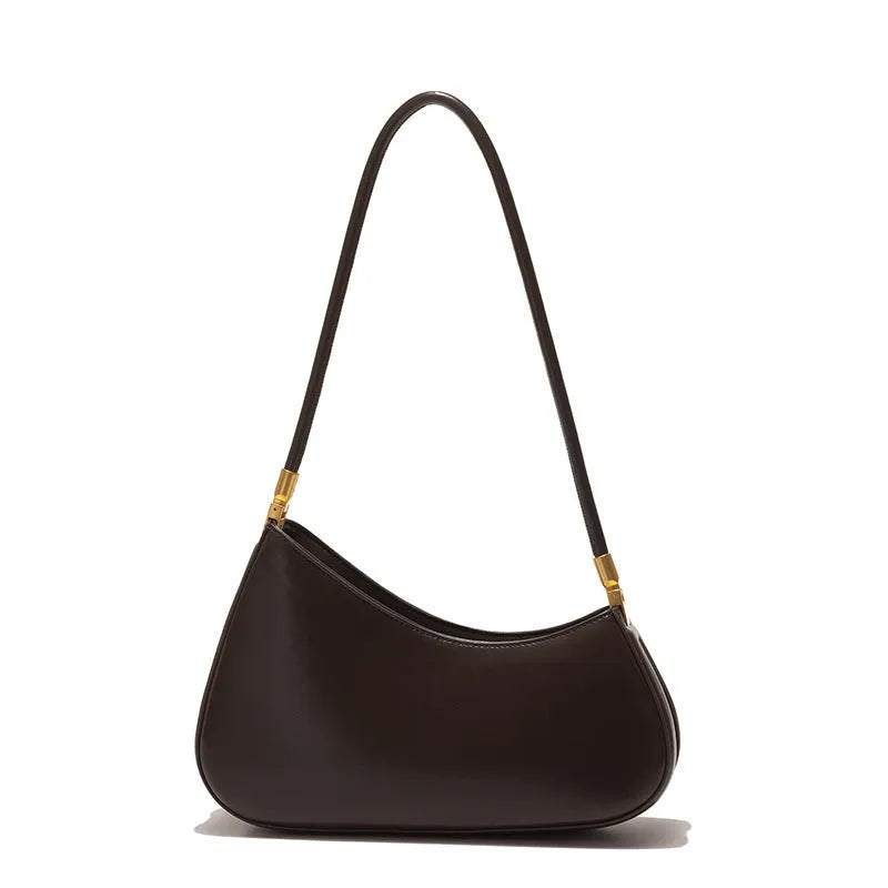 Women's retro oval underarm bag in sandwich pocket design showing seven colour options