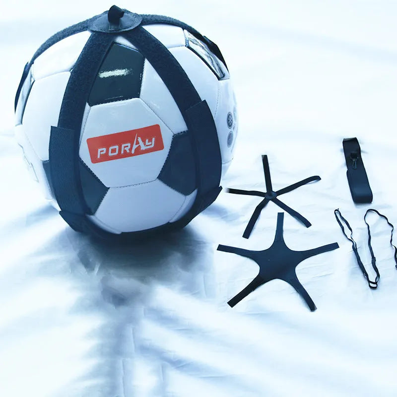 Black football juggling belt made from diving suit fabric with 2 metre length for individual training