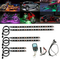 RGB LED light bar kit with wireless remote for car and motorcycle atmosphere lighting
