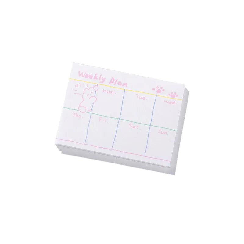 Cartoon hand account collage sticky notes in six styles including Echo Notes and Puppy Diary designs