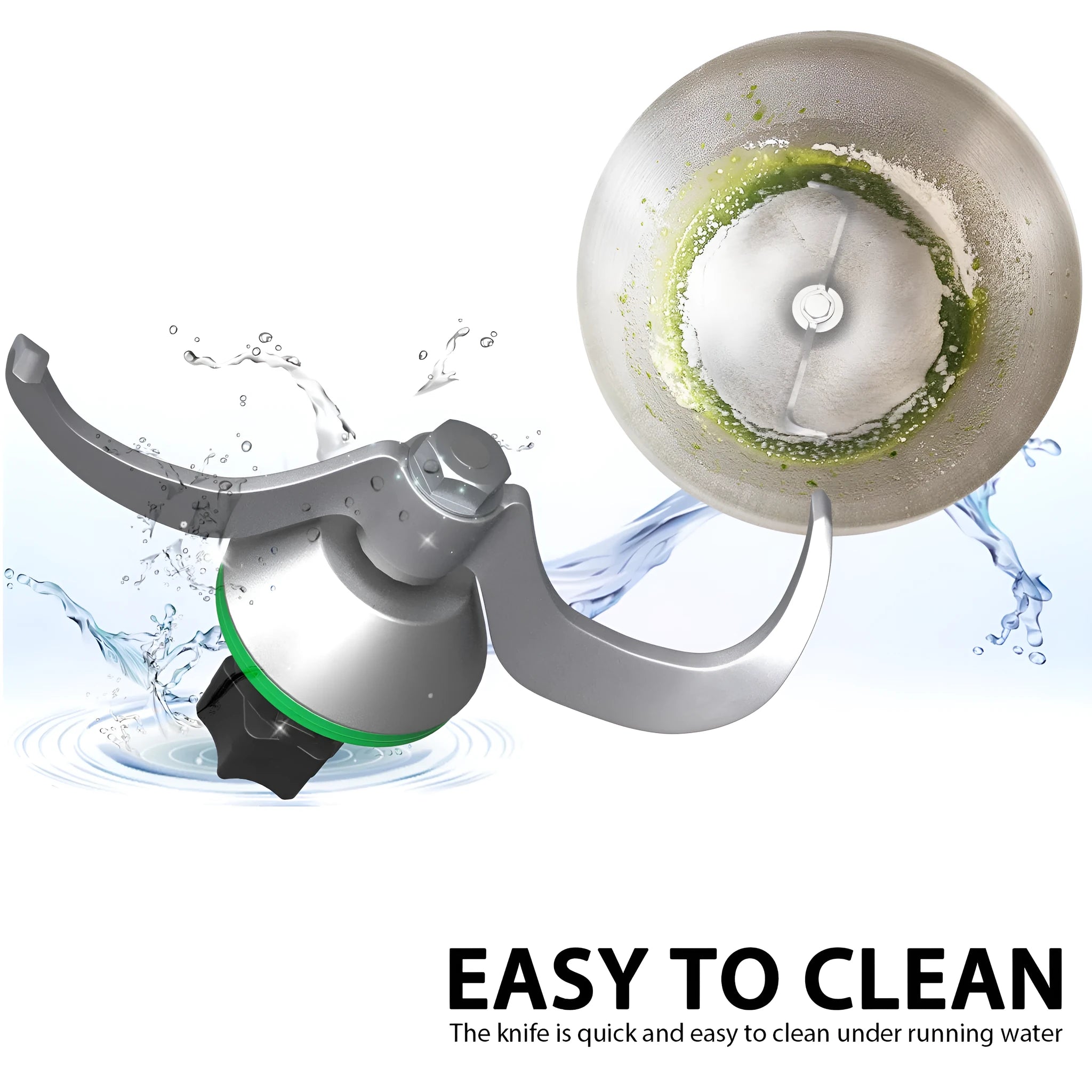 Stainless steel dough knife with ceramic blade for Thermomix TM6 and TM5 mixing machines