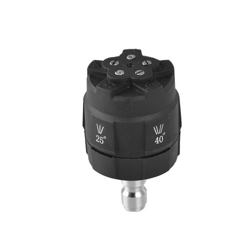 Five-pattern high pressure water gun nozzle made from white engineering plastic