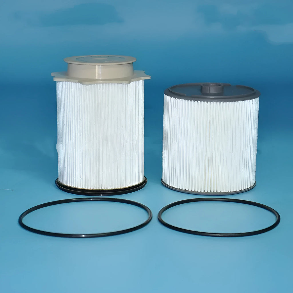 RAM diesel truck fuel filter and water separator replacement kit in white with nitrile rubber seal.