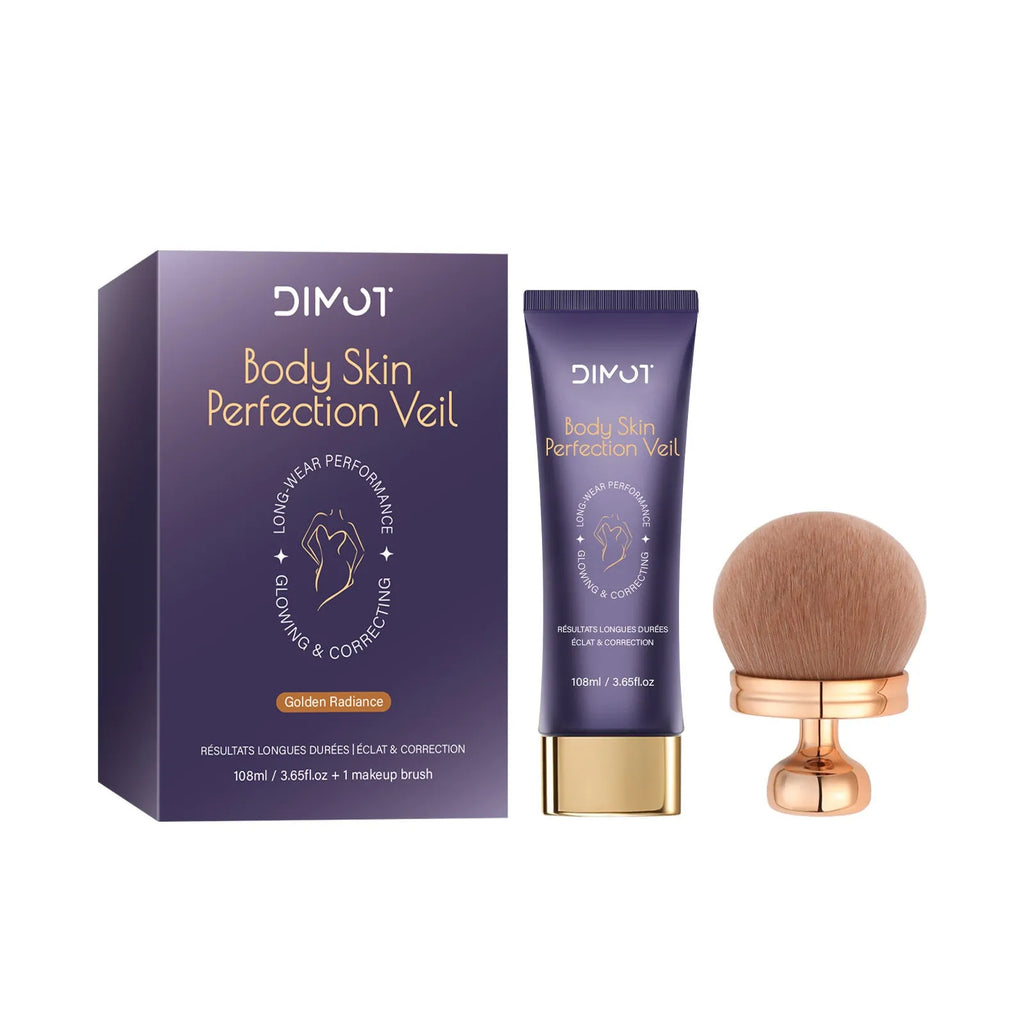 108ml tube of waterproof body concealer cream with attached brush for covering tattoos and birthmarks