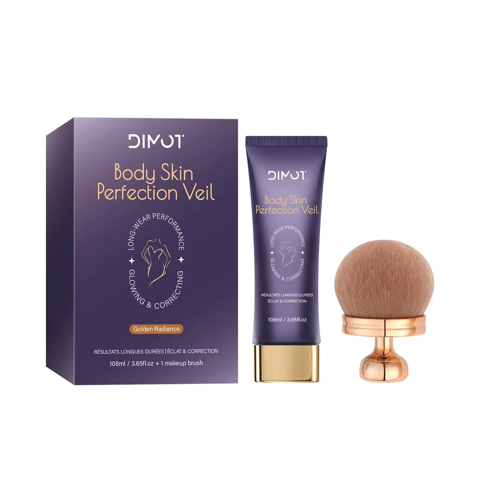 108ml tube of waterproof body concealer cream with attached brush for covering tattoos and birthmarks