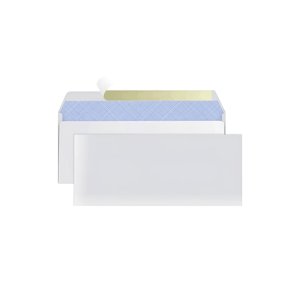 Blue anti-opening self-adhesive confidential security envelope measuring 105x240mm