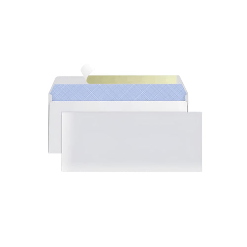 Blue anti-opening self-adhesive confidential security envelope measuring 105x240mm