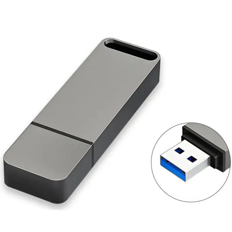 Metal USB flash drive in black, red or silver with custom graphics and high capacity storage