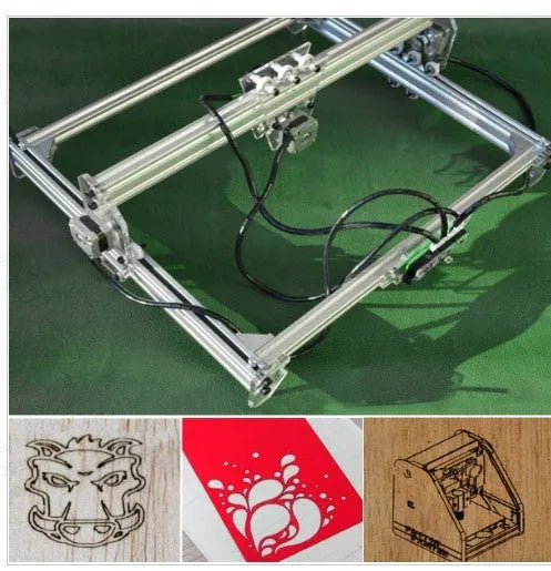 3000mW miniature laser engraving machine with 400mm by 300mm base plate for marking and lettering