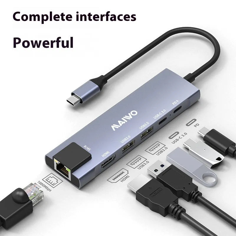 Steam Deck six-in-one docking station with HDMI, Ethernet, and USB ports