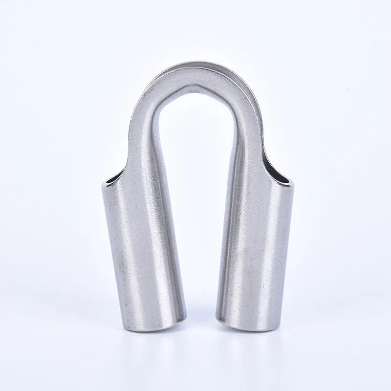 Stainless steel tubular chicken heart ring, a round sleeve ring for industrial fastening.