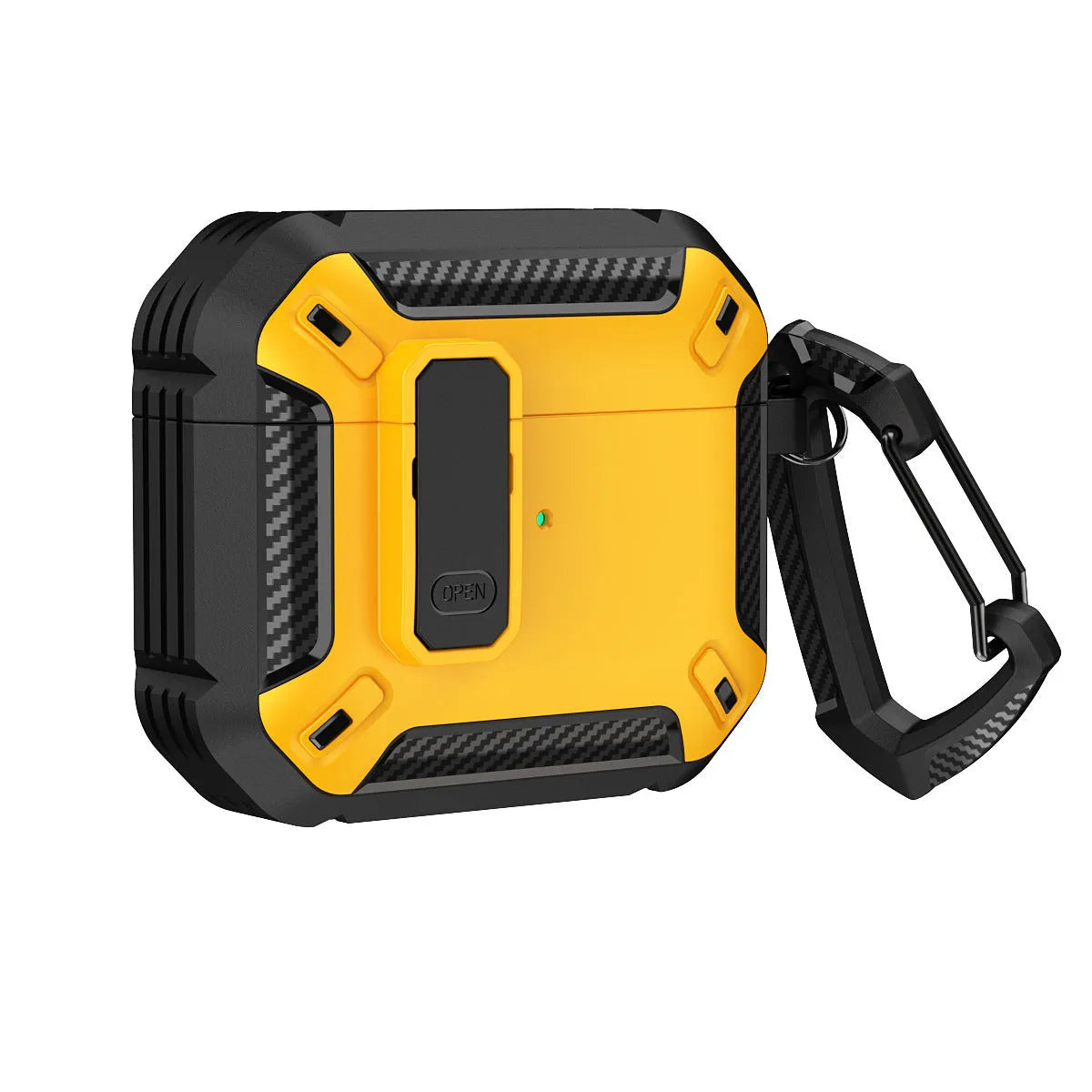 Two-tone plastic protective case with clip for Apple AirPods charging case
