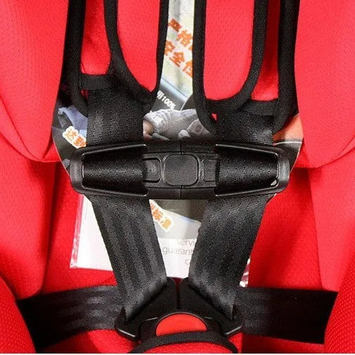 Black nylon PA66 child safety seat belt buckle clip for 5-point harness systems