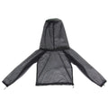 Lightweight mesh anti-mosquito suit set with hood, trousers, and booties for outdoor summer protection.