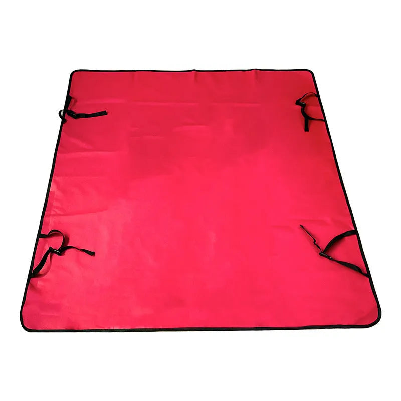 Car rear seat pet mat with water resistant isolation padding in dog bone print design