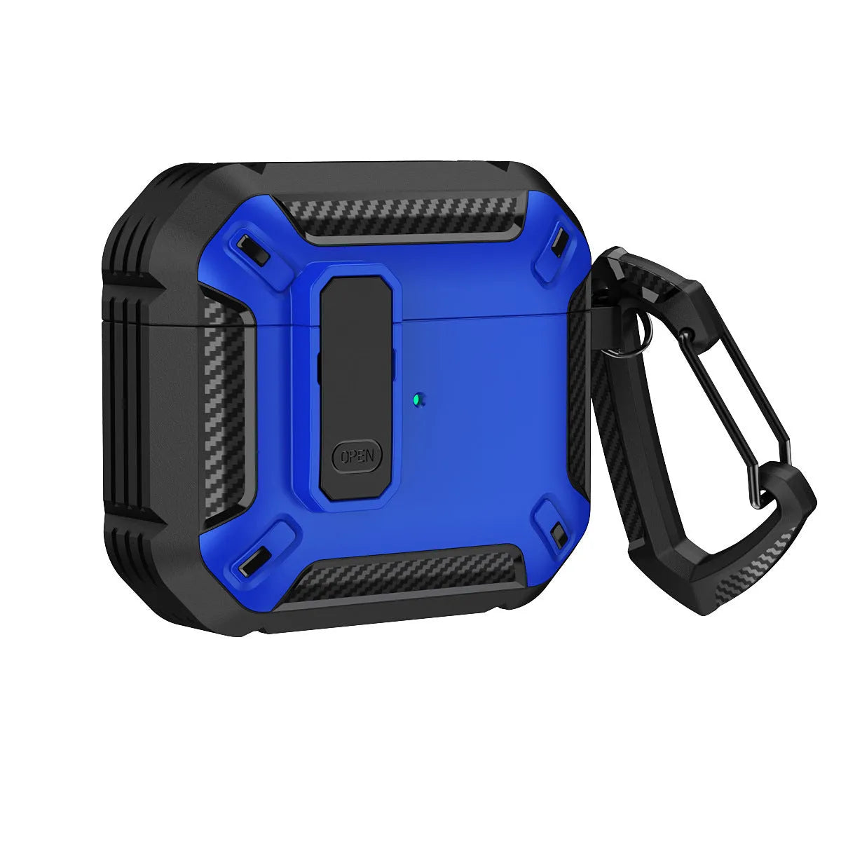 Two-tone plastic protective case with clip for Apple AirPods charging case