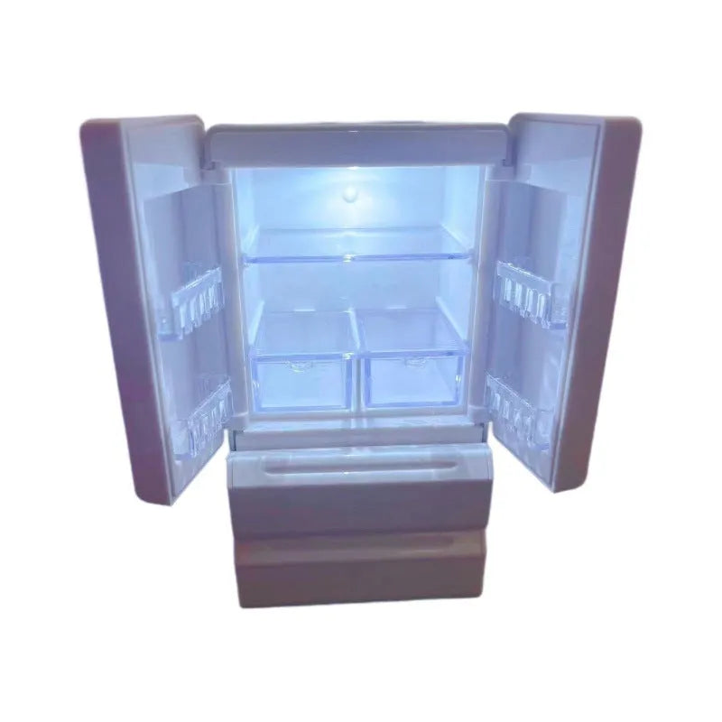White plastic miniature candy toy model with LED light measuring 11.4cm high