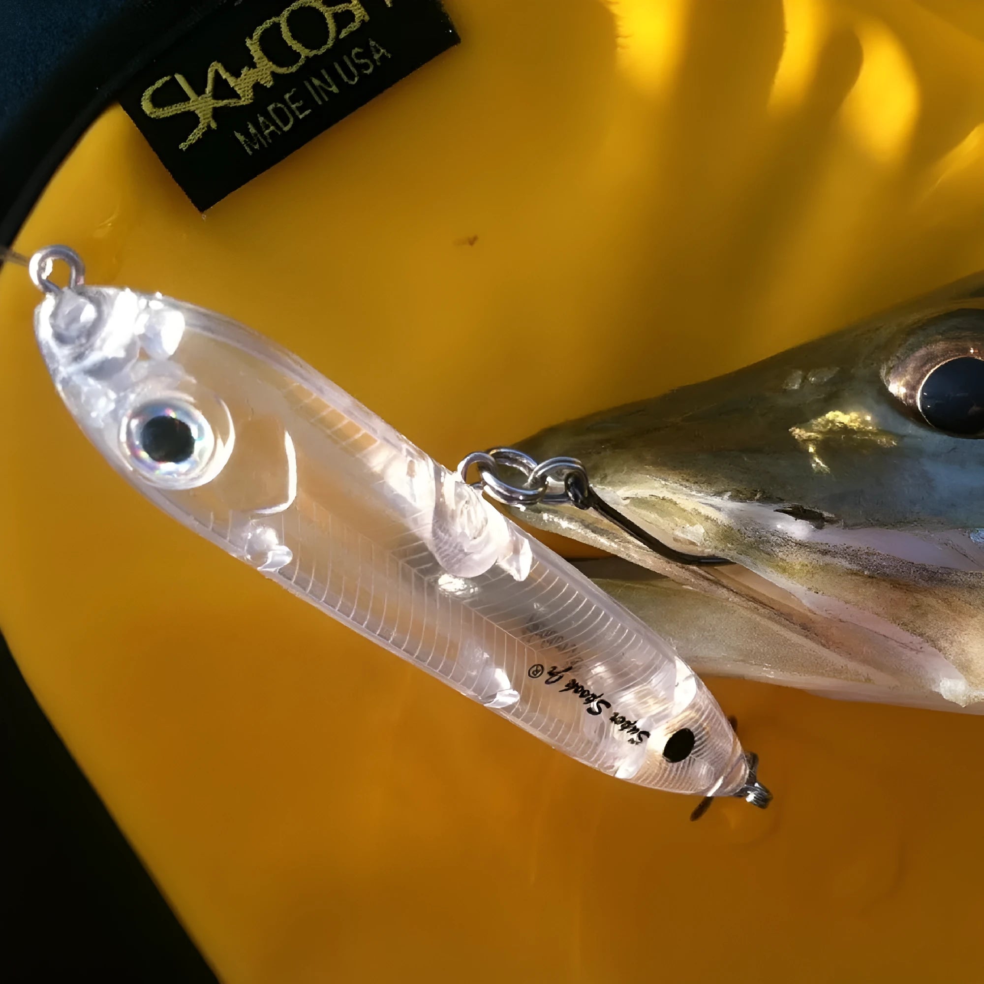 Transparent 9.5cm fishing lure blank body with 7mm hook eye hole