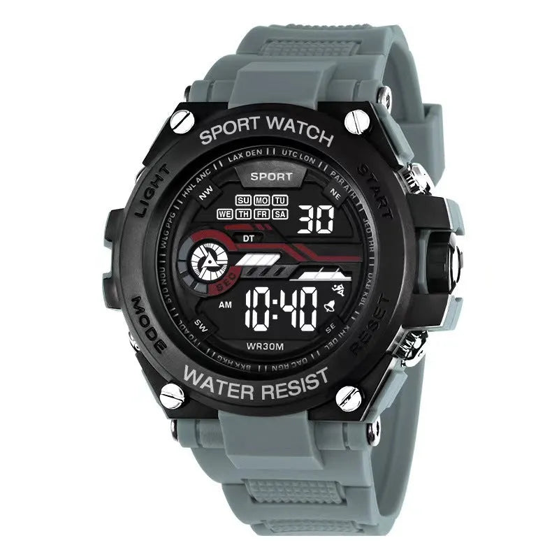 Fashion electronic digital watch for teenagers and students available in multiple colours with quartz movement