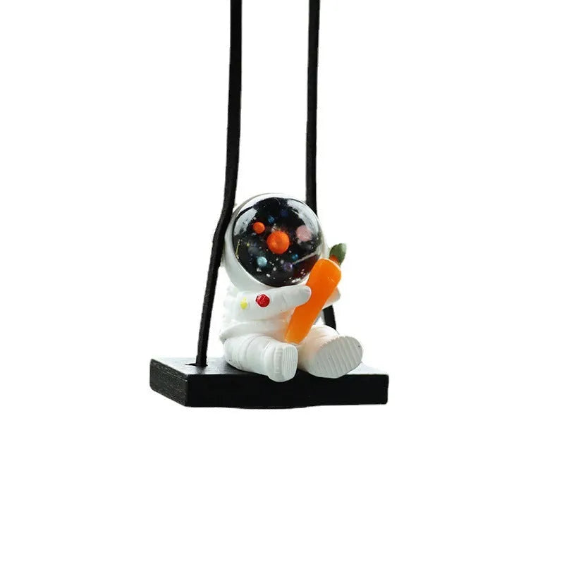 Resin cartoon astronaut car pendant with five different astronaut design variants