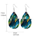A pair of flat branch knot design drop earrings made from printed acrylic, shown in a selected style.