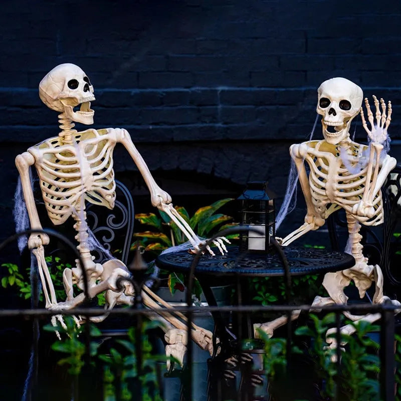 90cm movable joint plastic Halloween skeleton model in standing position