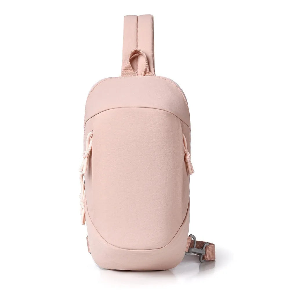 Girls outdoor crossbody bag in army green with adjustable chest strap and mobile phone compartment