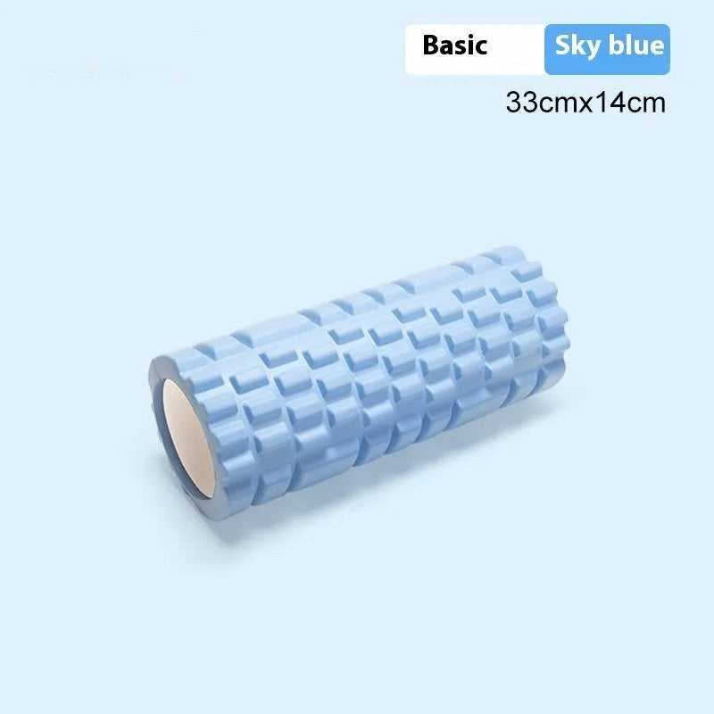 EVA foam roller for fitness in multiple sizes and colours including black, grey, pink