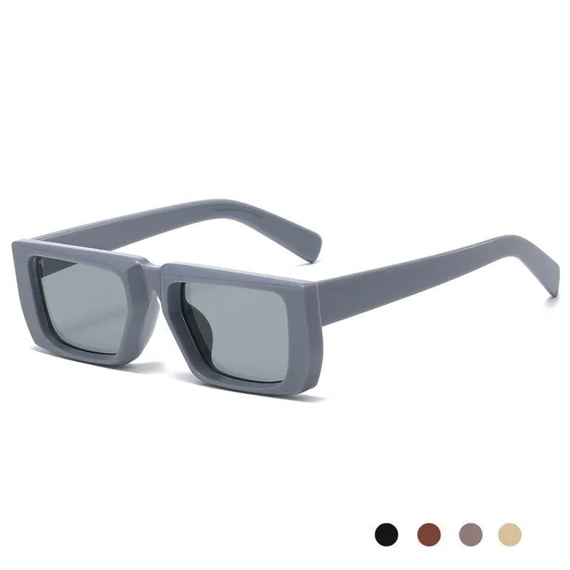 UV400 PC full-frame sunglasses in Y2K style colours on display
