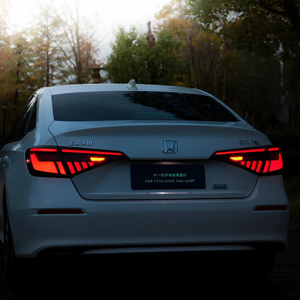 11th generation Honda Civic LED taillight assembly with dynamic streamer turn signals