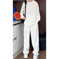 Men's black casual polo shirt and trousers two-piece suit set with slim fit design